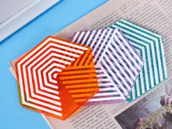 Moule en silicone - Dessous de verre géométrique -12 x 10,5 cm