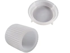 Moule silicone - Boîte striée et couvercle - 8 cm