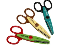 Pack 3 ciseaux cranteurs Fiskars - ondulé, cranté , timbre