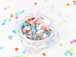 Paillettes en forme de cœur - multicolore