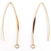 Paire de boucles d'oreilles dormeuses avec anneau - dorée à l'or fin