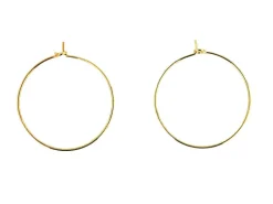 Paire de boucles d'oreilles créoles 25 mm - Doré