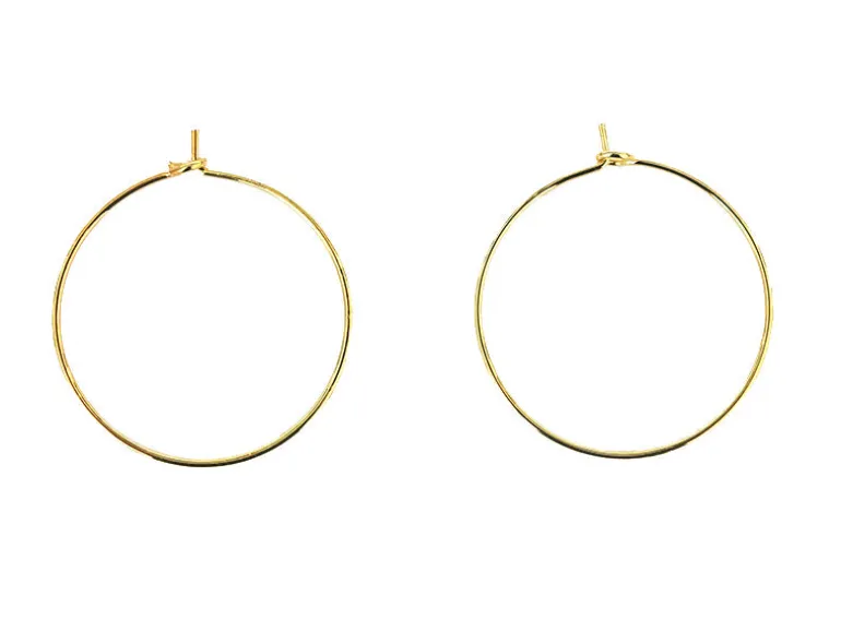 Paire de boucles d'oreilles créoles 25 mm - Doré