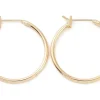 Paire de créoles - Doré à l'or fin 18K - 25 mm