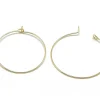 Paire de créoles 30 mm - doré à l'or fin 18K