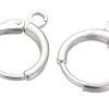 Paire de dormeuses rondes à breloques - flash argent 925