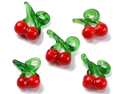 Pendentif cerise en verre