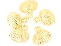 Pendentif coquillage 18 mm - laiton doré