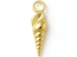 Pendentif coquillage plaqué or 14 K en acier inoxydable 304