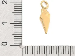 Pendentif coquillage plaqué or 14 K en acier inoxydable 304