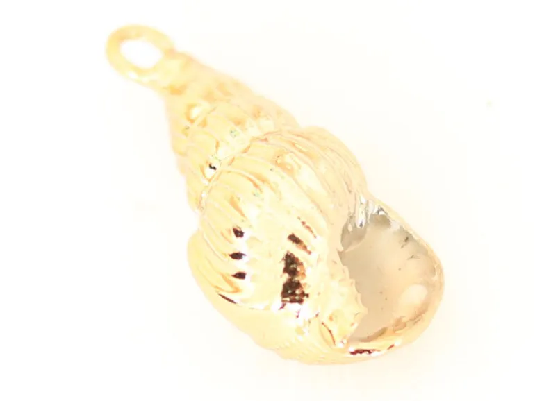 Pendentif coquillage spirale 25 mm - laiton doré