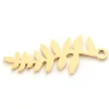Pendentif feuille - doré à l'or fin