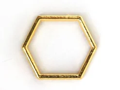 Pendentif hexagonal - doré