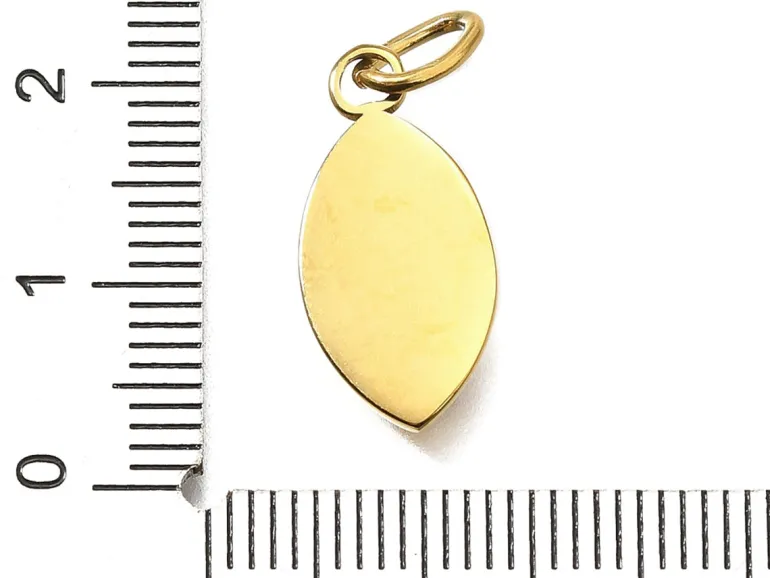Pendentif œil en acier inoxydable 304 doré à l’or fin