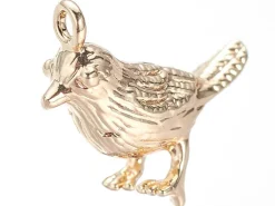 Pendentif oiseau - doré à l'or fin