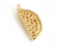 Pendentif pastèque - doré à l'or fin