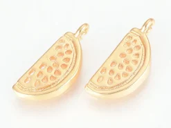 Pendentif pastèque - doré à l'or fin