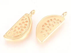 Pendentif pastèque - doré à l'or fin