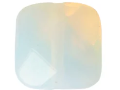 Perle à facettes carré - Opalite - 8 x 8 mm