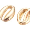 Perle cauri 3,5 mm - doré à l'or fin 18k