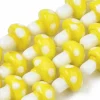 Perle champignon - Jaune et blanc