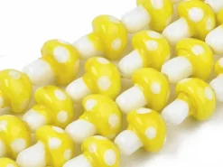 Perle champignon - Jaune et blanc