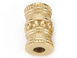 Perle colonne intercalaire - Doré à l'or fin 14k - 9 x 6 mm