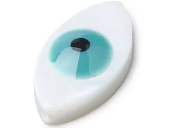 Perle de culture en forme d'œil - 15 x 8 mm - Bleu turquoise