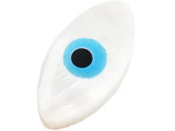 Perle de culture en forme d'œil - 15 x 8 mm - Bleu ciel
