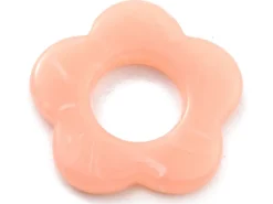 Perle fleur opaque - Pêche