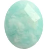 Perle naturelle à facettes ovale - Amazonite - 10 x 8 mm