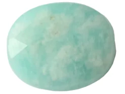 Perle naturelle à facettes ovale - Amazonite - 10 x 8 mm