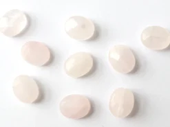 Perle naturelle à facettes ovale - Quartz rose - 10 x 8 mm