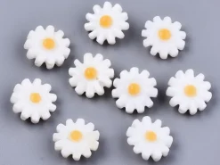 Perle paquerette en nacre véritable - 10 mm