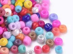 Perles de rocailles en tube - Mélange arc-en-ciel primaire - 2 mm