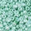 Perles de rocailles en tube - Vert d'eau shine - 2 mm