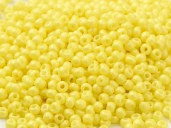 Perles de rocailles en tube - Jaune poussin - 2 mm