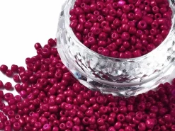 Perles de rocailles en tube - Framboise Mat - 2 mm