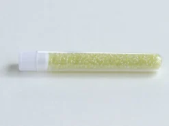 Perles de rocailles en tube - Jaune Lustre Transparent - 2 mm