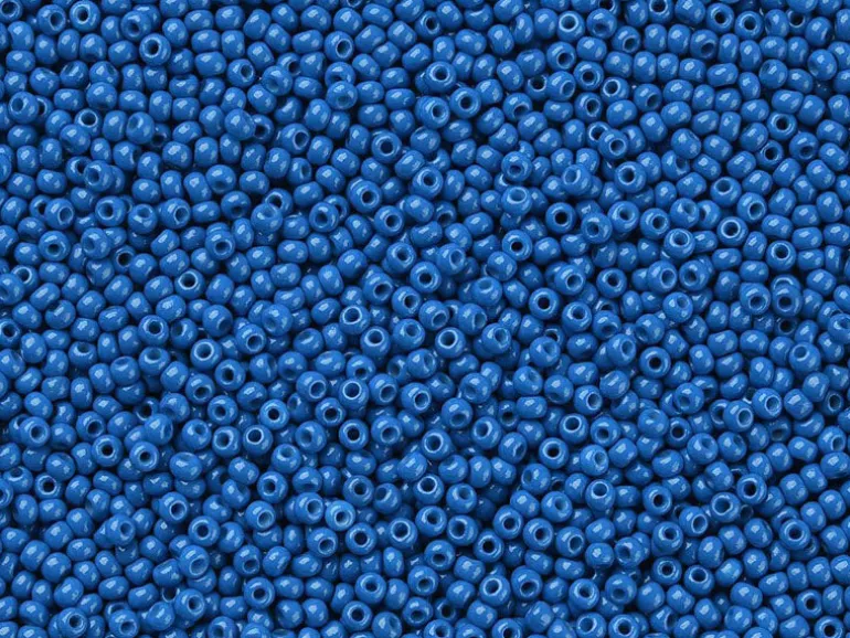 Perles de rocailles en tube - Bleu Océan - 2 mm