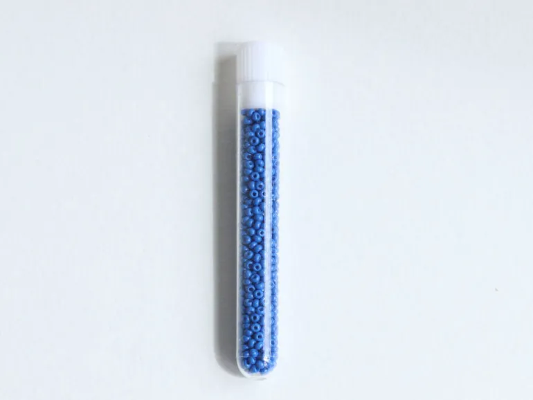 Perles de rocailles en tube - Bleu Océan - 2 mm