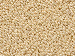 Perles de rocailles en tube - Coquillage beige - 2 mm