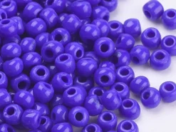 Perles de rocailles en tube - Cobalt - 2 mm