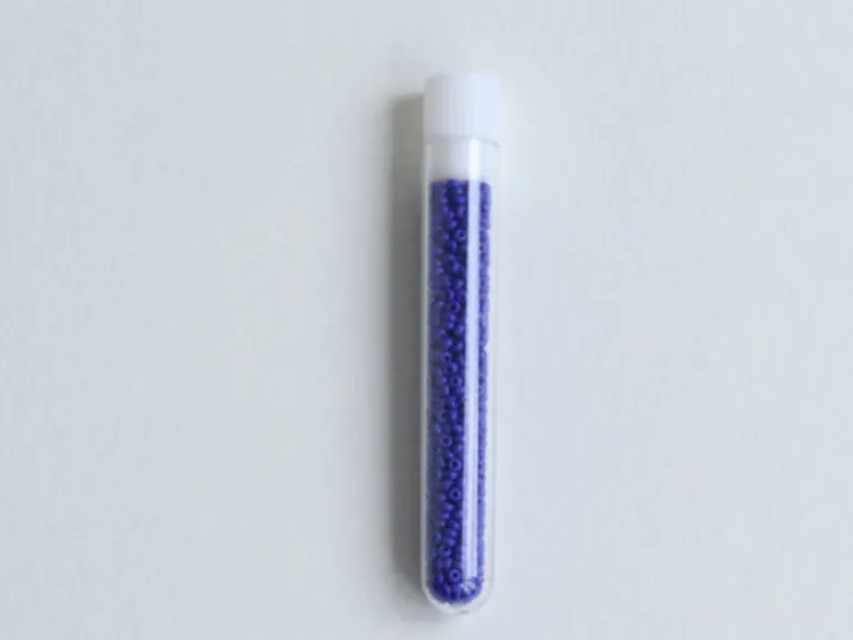 Perles de rocailles en tube - Cobalt - 2 mm