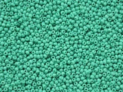 Perles de rocailles en tube - Vert Lagon - 2 mm