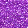 Perles de rocailles transparente en tube - Rainbow Violet - 2 mm