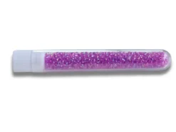 Perles de rocailles transparente en tube - Rainbow Violet - 2 mm