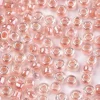 Perles de rocailles transparentes en tube 2 mm - Glass lustre saumon