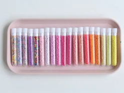Perles de rocailles transparentes en tube 2 mm - Glass lustre saumon