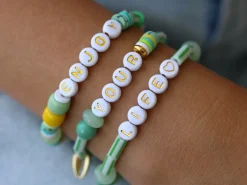 Perles lettres 3 mots pour bracelet à personnaliser - Enjoy, Your et Life